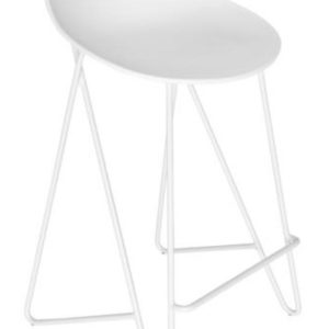 White Geo Stool