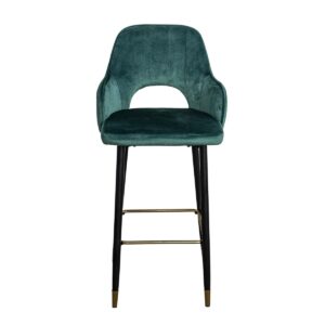 Green Velvet Stool